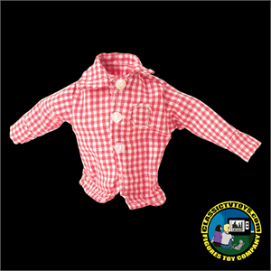 women's red and white checkered shirt